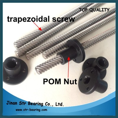 trapezoidal screw lead screw threads 8mm 10mm with POM nylon nut